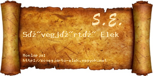 Sövegjártó Elek névjegykártya